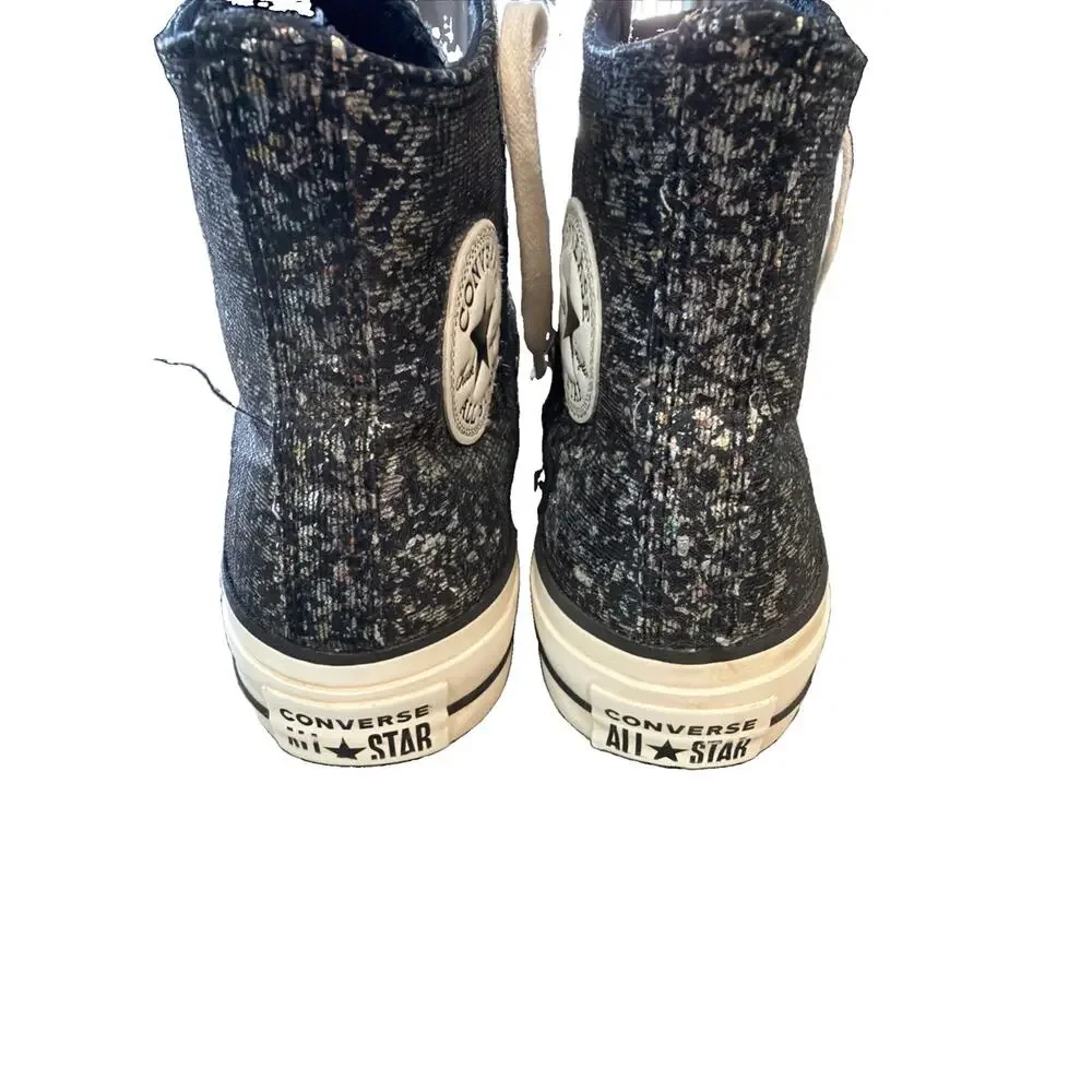 Converse Chuck Taylor All Star High Black Glitter Multi Women's Size 7
